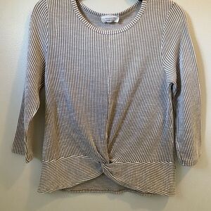 Striped Knot-Front Top